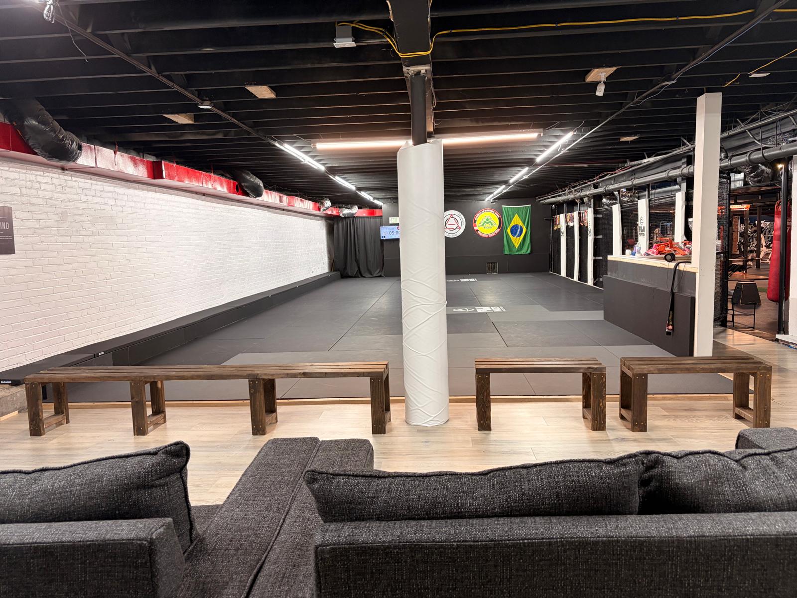 Alchemy Brazilian Jiu-Jitsu training area in Clinton, Massachusetts